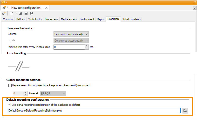 trace.check Release 2023.1 Default-Aufnahmekonfiguration in trace.check